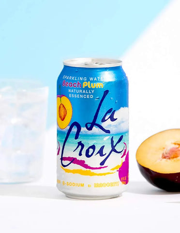 La Croix Beach Plum Sparkling Water, 12oz (Pack of 10, Total of 120oz)