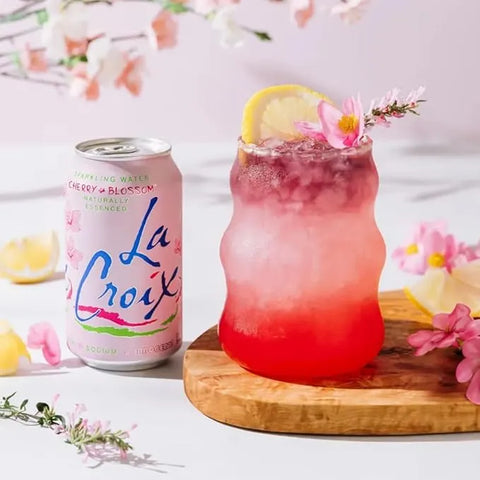 LaCroix Sparkling Water Cherry Blossom Variety Pack | 24-Pack of 12oz Cans | 6x Razz-Cran | 6x Limoncello | 12x Cherry Blossom