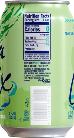 LaCroix, Sparkling Water, Lime, 12 oz, (pack of 12)