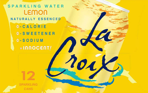 La Croix, Water Sparkling Lemon, 12 Fl Oz, 12 Pack