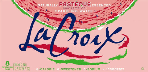 La Croix Sparkling Water, Pasteque (Watermelon), 12 Fl Oz (pack of 8)