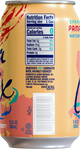 La Croix, Sparkling Water, Grapefruit, 96 Ounce Pack of 8