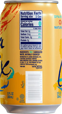 La Croix Sparkling Water, Orange, 12 Fl Oz (pack of 12)