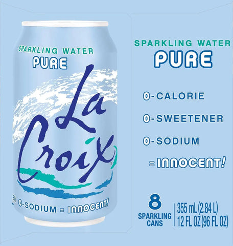 LaCroix Sparkling Water, Pure, 12 Fl Oz (pack of 8)