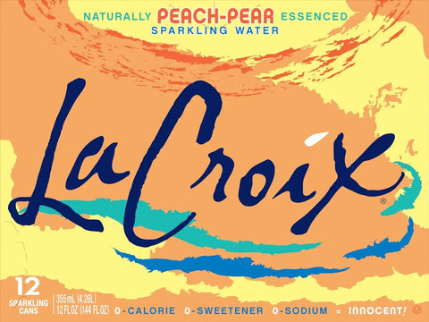 La Croix Sparkling Water, Peach-Pear, 12 Fl Oz (pack of 12)