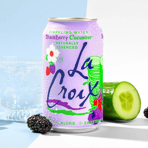 La Croix Sparkling Water, Blackberry Cucumber, 8-Pack Zero Sugar, Zero Calories, Zero Sodium
