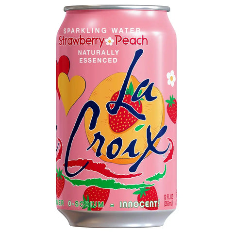 La Croix Sparkling Water, Strawberry Peach, 12 Fl Oz (pack of 12)
