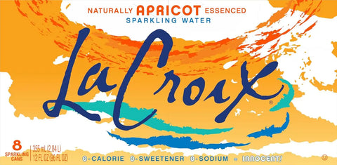 La Croix Sparkling Water, Apricot, 12 Fl Oz (pack of 8)
