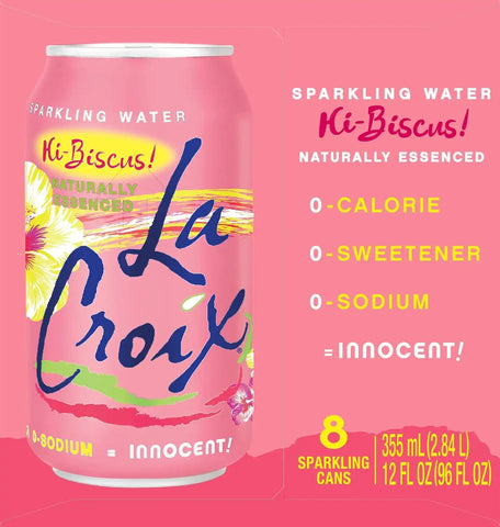 La Croix Sparkling Water, Hi-Biscus!, 12 Fl Oz (pack of 8)