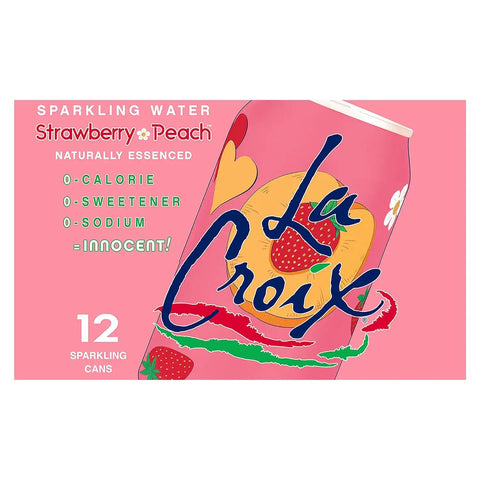 La Croix Sparkling Water, Strawberry Peach, 12 Fl Oz (pack of 12)