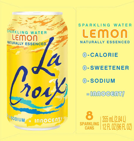 La Croix Sparkling Water, Lemon 8pk, 12 Fl Oz (pack of 8)