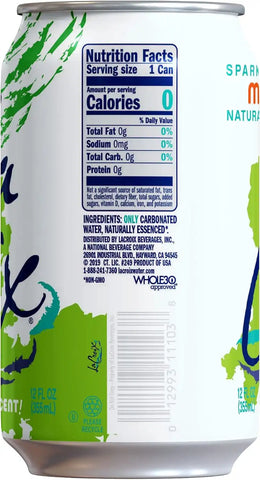La Croix, Water Sparkling Mango, 12 Fl Oz, 8 Pack