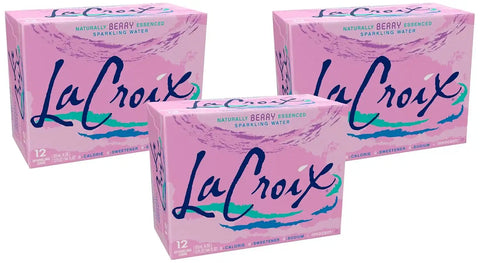 LaCroix Sparkling Water, Berry, 12 Fl Oz (pack of 36)