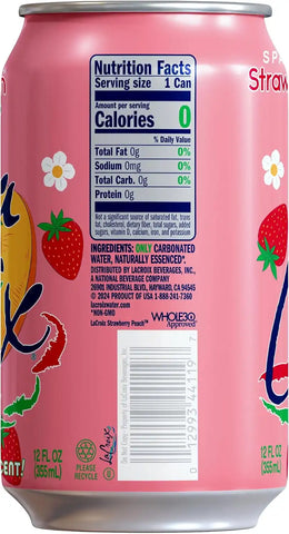 La Croix Sparkling Water, Strawberry Peach, 12 Fl Oz (Pack of 8)
