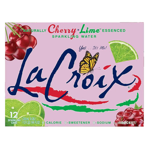 La Croix Water Sparkling Cherry Lime, 12 Fl Oz, 12 Pack