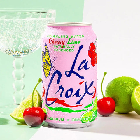 La Croix Sparkling Water, Cherry Lime, 8-Pack Zero Sugar, Zero Calories, Zero Sodium