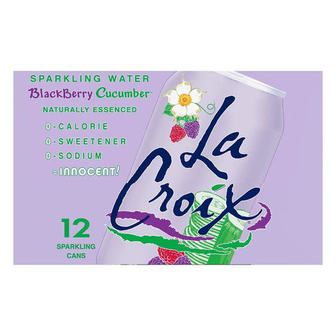 La Croix Sparkling Water, Blackberry Cucumber, 12-Pack Zero Sugar, Zero Calories, Zero Sodium