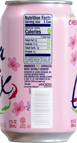 La Croix Sparkling Water, Cherry Blossom, 12 Fl Oz (pack of 12)