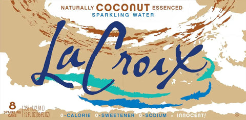 La Croix, Water Sparkling Coconut, 12 Fl Oz, 8 Count