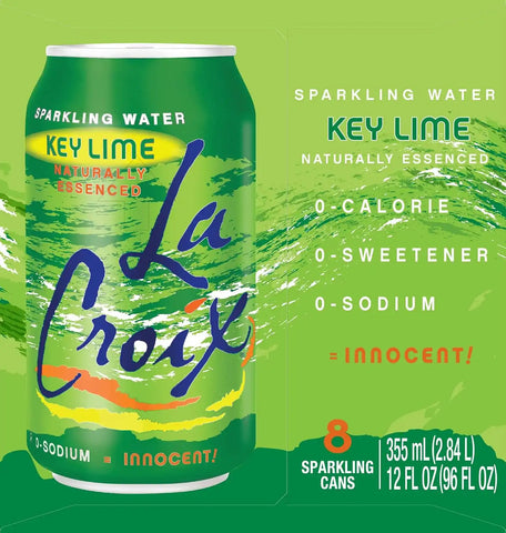 La Croix Sparkling Water, Key Lime, 12 Fl Oz (pack of 8)