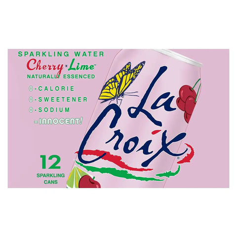 La Croix Water Sparkling Cherry Lime, 12 Fl Oz, 12 Pack