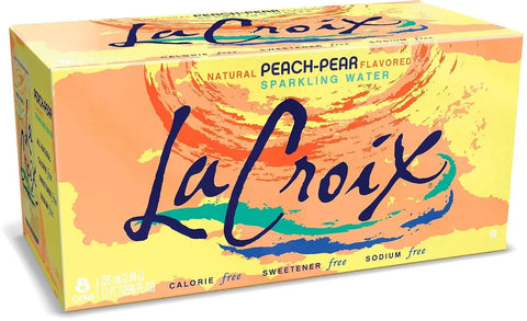 La Croix, Water Sparkling Peach Pear, 8 Pack, 12 Fl Oz