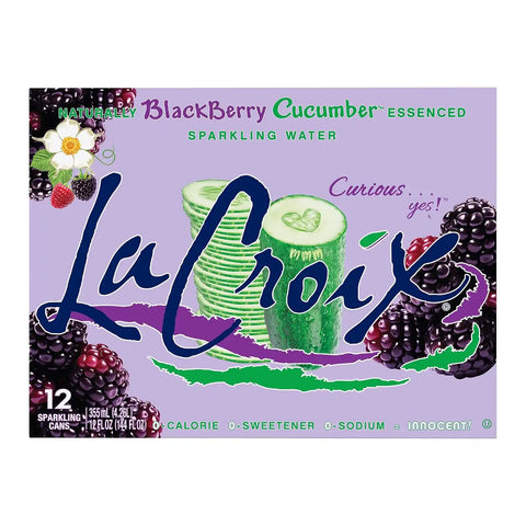 La Croix Sparkling Water, Blackberry Cucumber, 12-Pack Zero Sugar, Zero Calories, Zero Sodium
