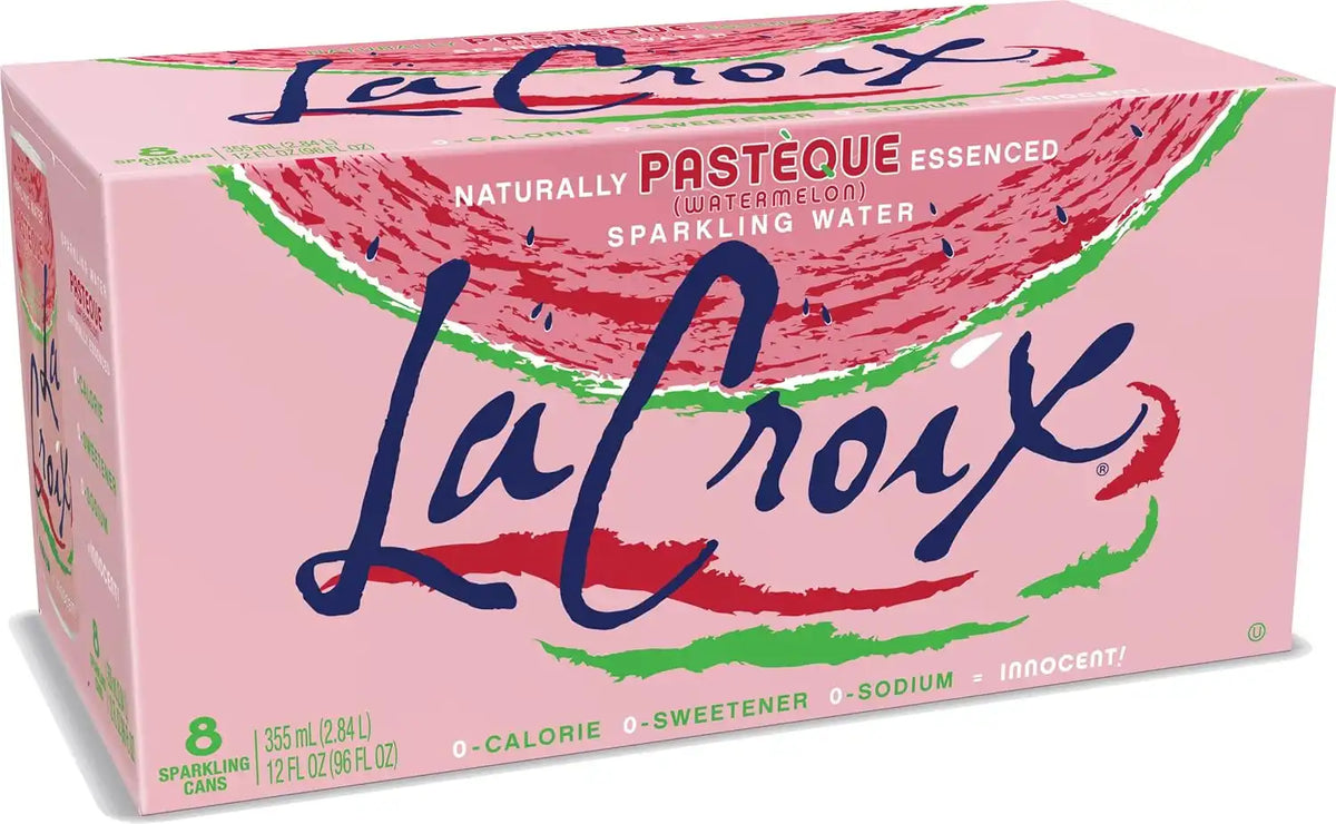 La Croix Sparkling Water, Pasteque (Watermelon), 12 Fl Oz (pack of 8)