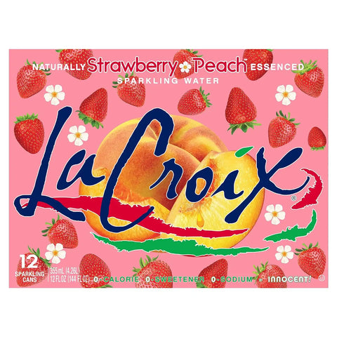 La Croix Sparkling Water, Strawberry Peach, 12 Fl Oz (pack of 12)