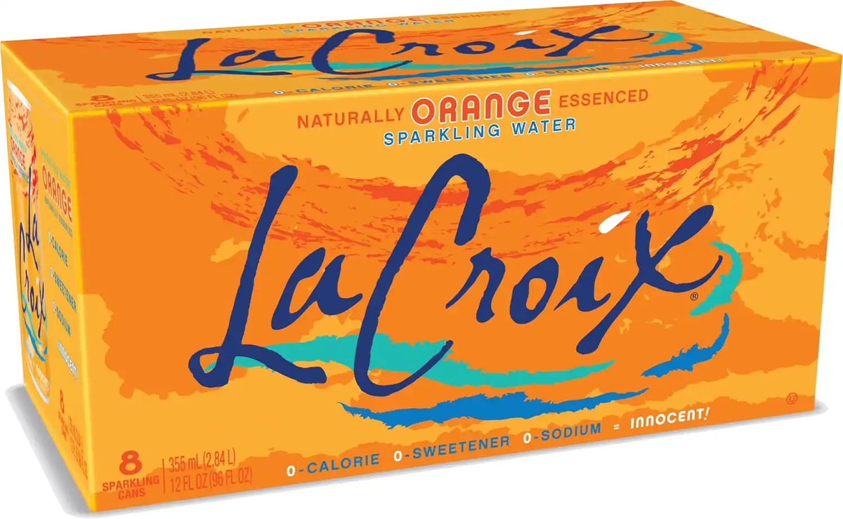 La Croix Sparkling Water, Orange, 12 Fl Oz (pack of 8)