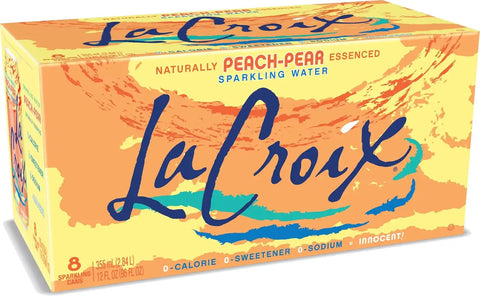 La Croix, Water Sparkling Peach Pear, 8 Pack, 12 Fl Oz