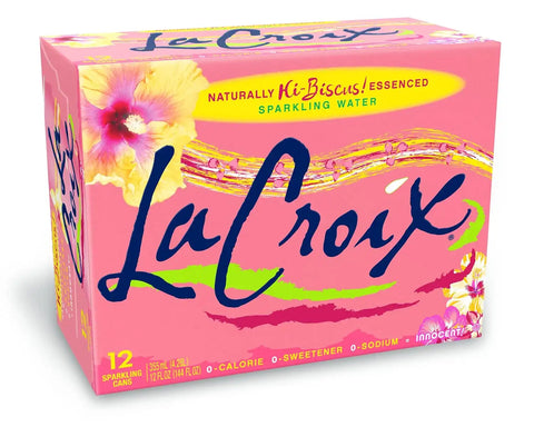 La Croix Hi-Biscus! essenced sparkling water, 12-fluid ounce cans, 12-cans in box